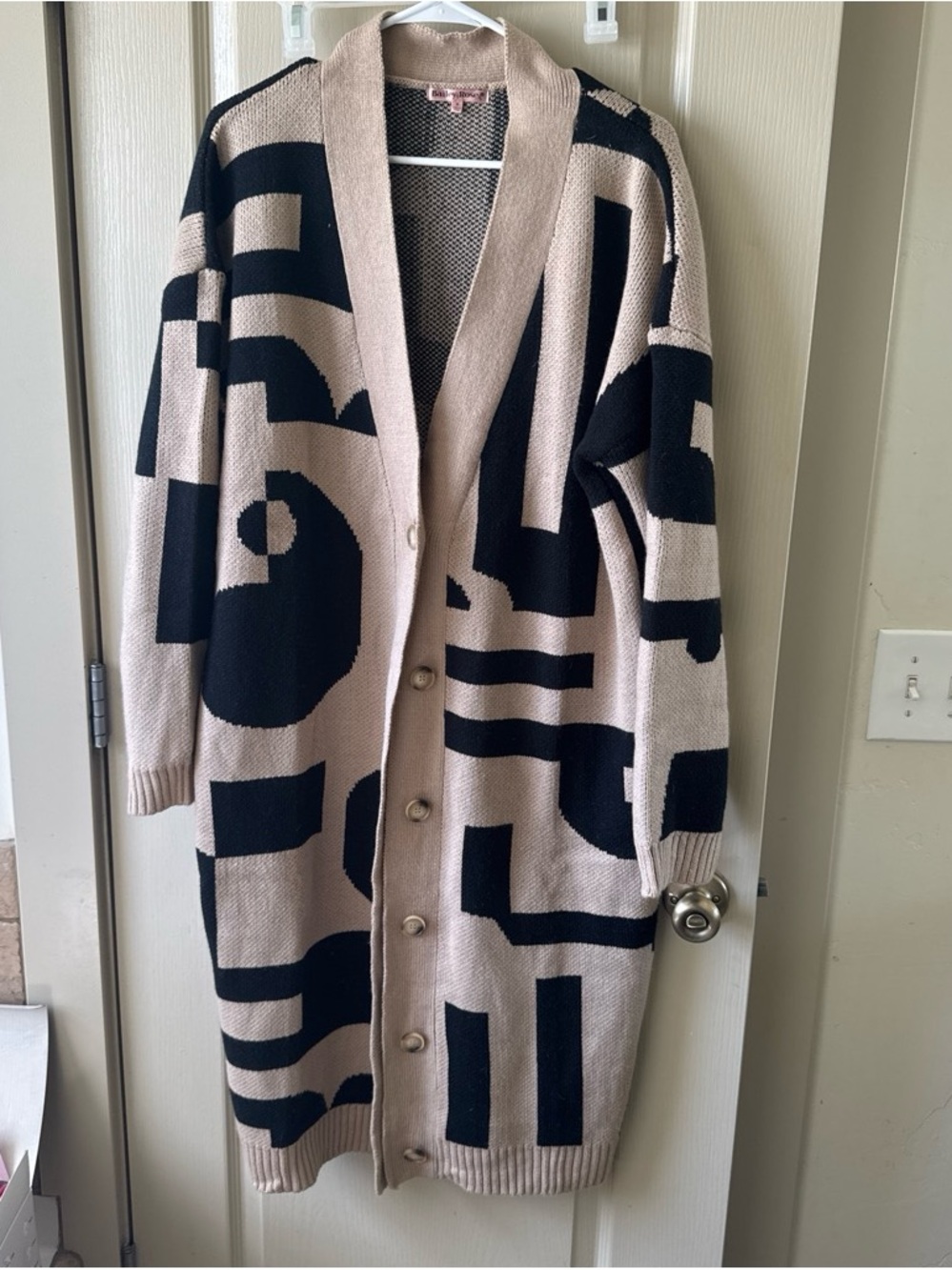 Bailey rose sold by dressed in LaLa Geometric Longline Cardigan Sweater